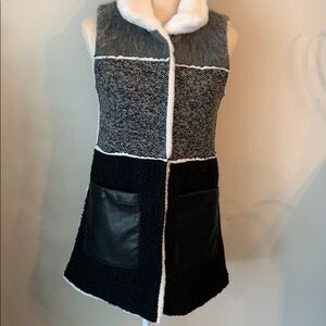 FATE - Pathcwork layered fabric vest Size Small